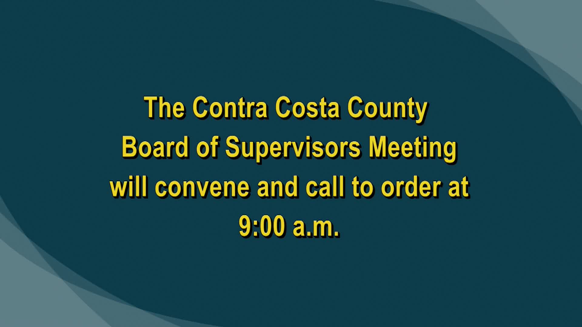 Thumbnail image for Contra Costa County Board of Supervisors Meeting