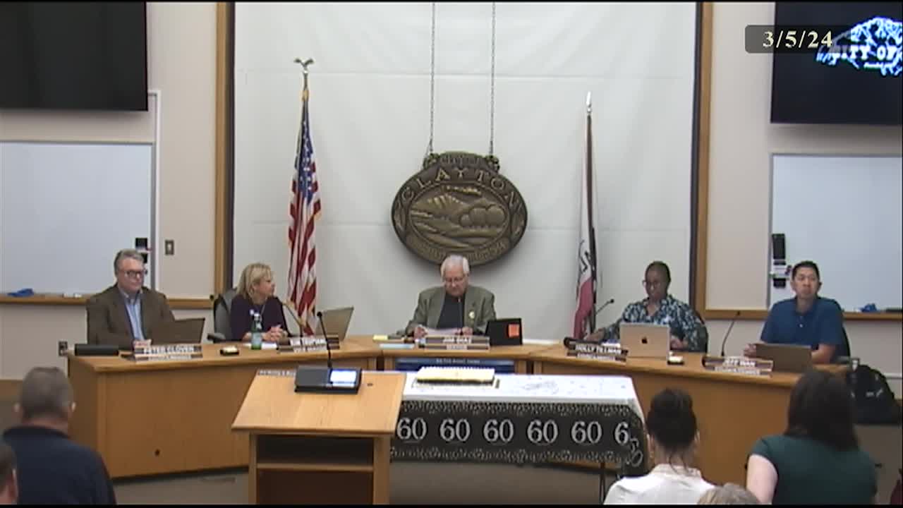 Thumbnail image for Clayton City Council Meeting