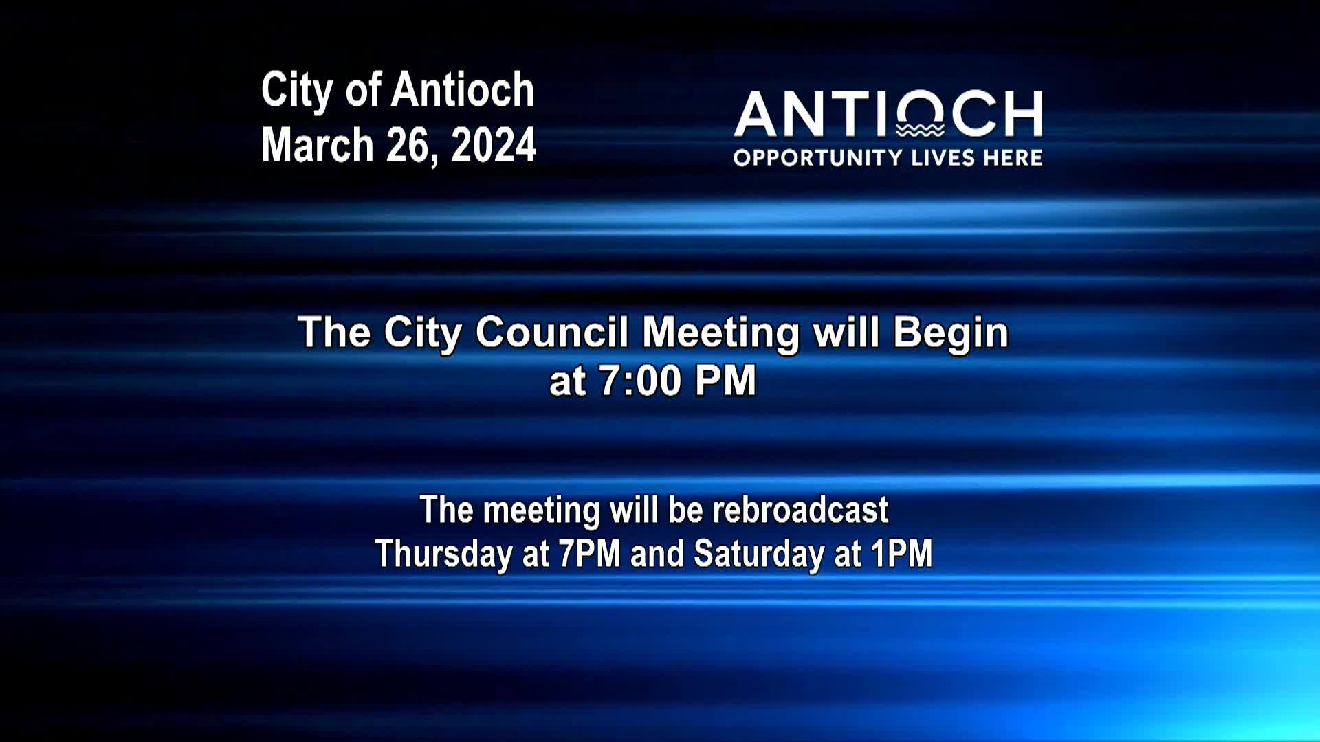 Thumbnail image for Antioch City Council Meeting