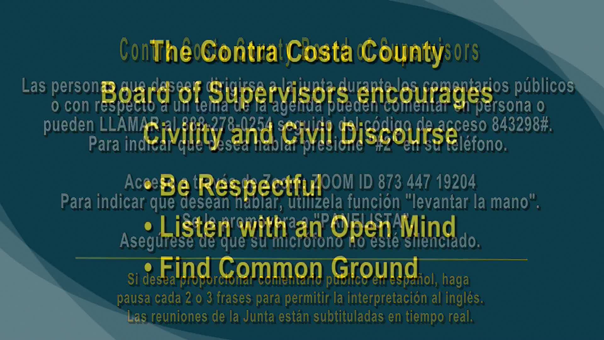 Thumbnail image for Contra Costa County Board of Supervisors Meeting