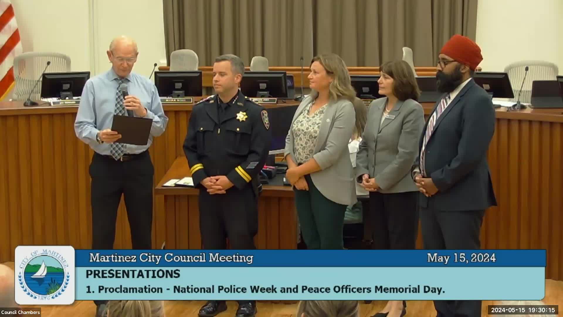 Thumbnail image for Martinez City Council Meeting