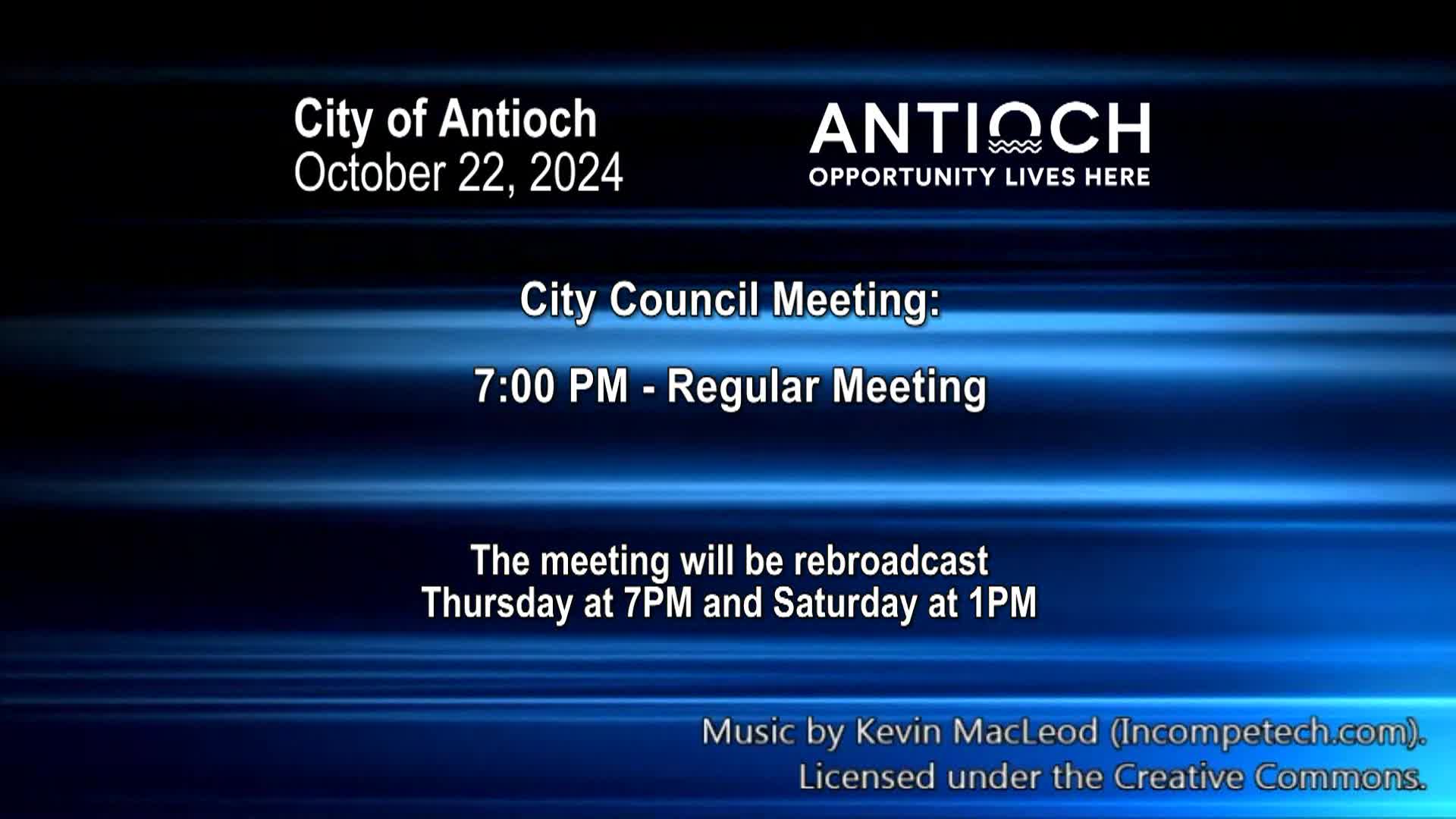 Thumbnail image for Antioch City Council Meeting