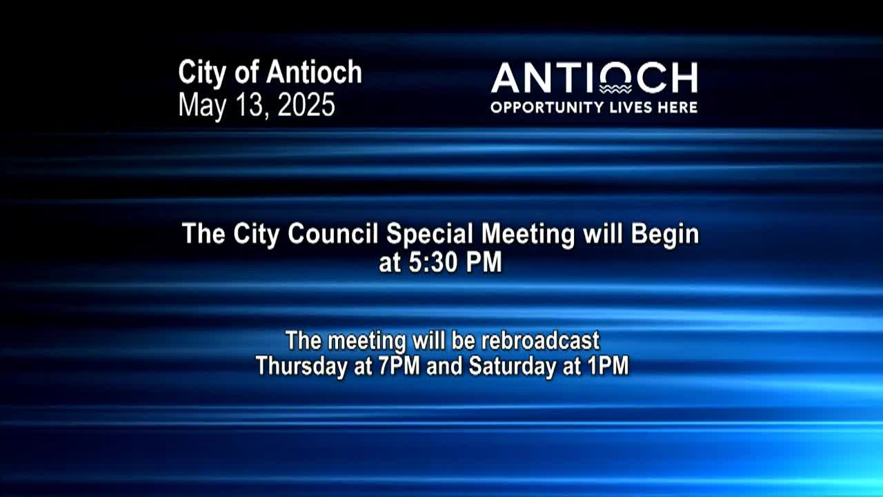 Thumbnail image for Antioch City Council Meeting