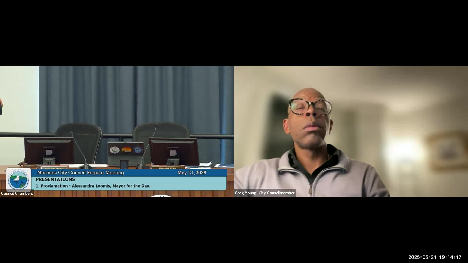 Thumbnail image for Martinez City Council Meeting