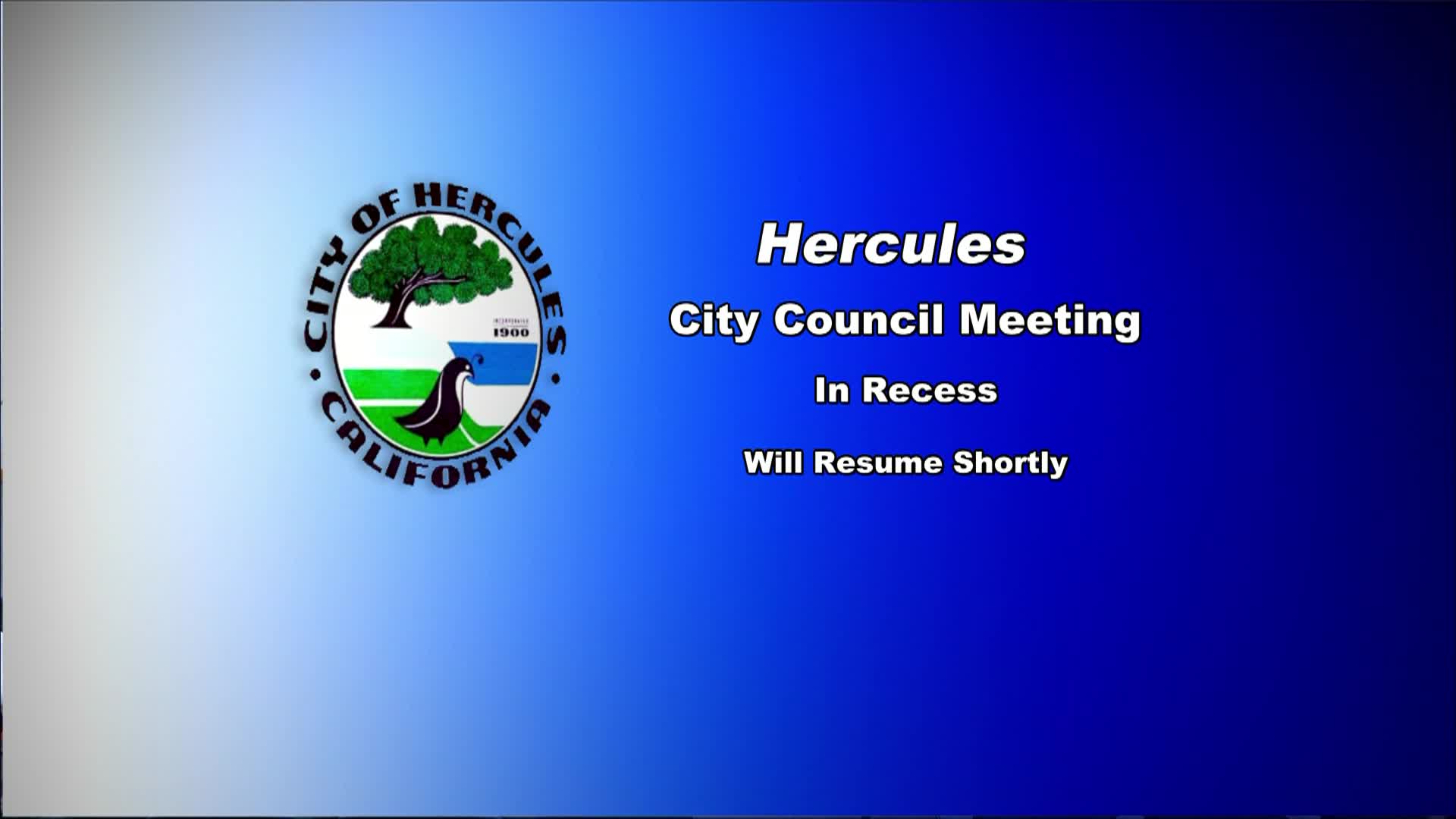 Thumbnail image for Hercules City Council Meeting