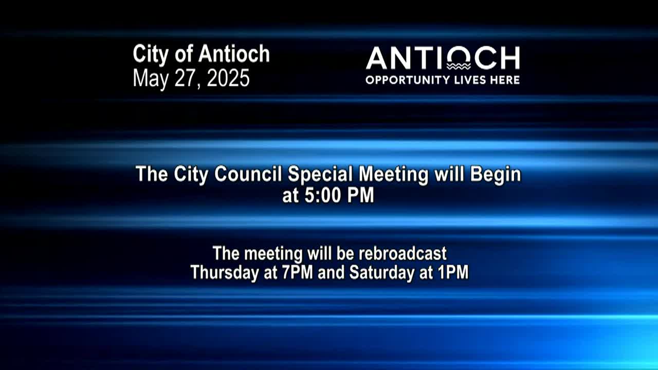 Thumbnail image for Antioch City Council Meeting