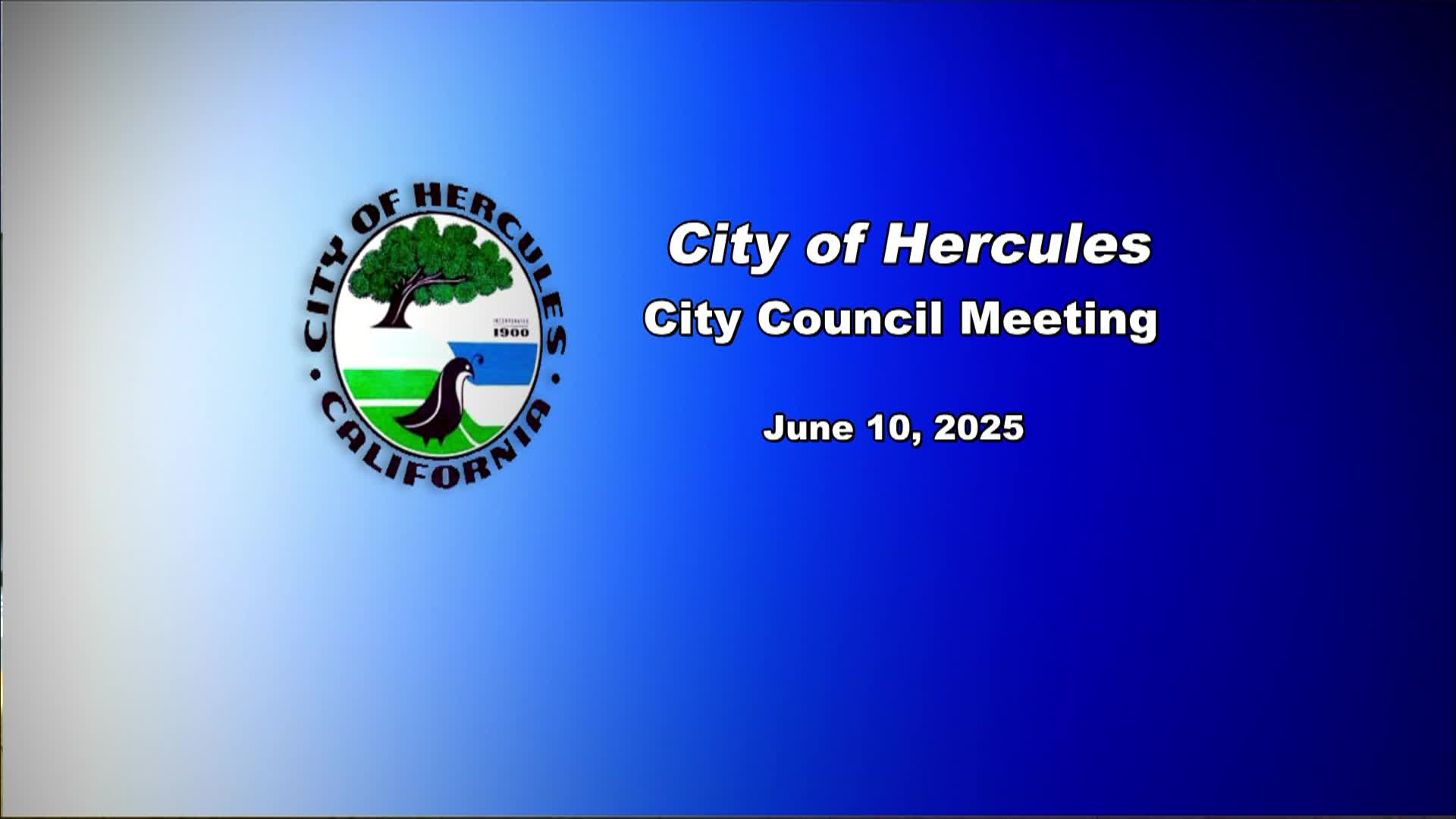 Thumbnail image for Hercules City Council Meeting