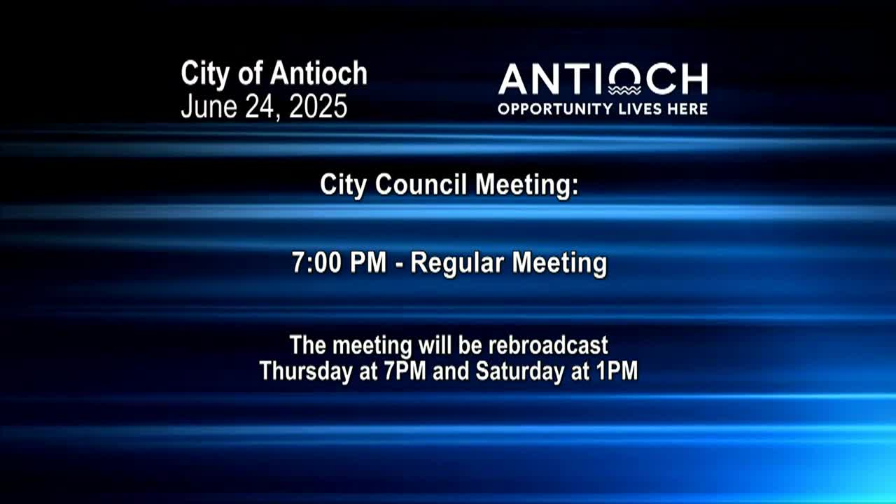Thumbnail image for Antioch City Council Meeting