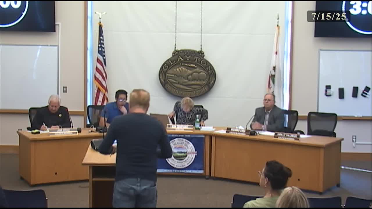 Thumbnail image for Clayton City Council Meeting