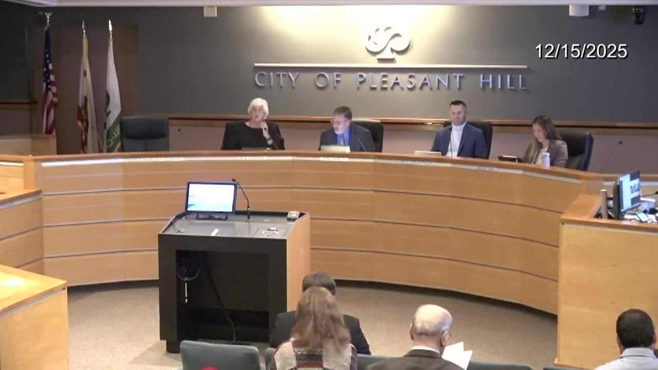 Thumbnail image for Pleasant Hill City Council Meeting Dec 15 2025