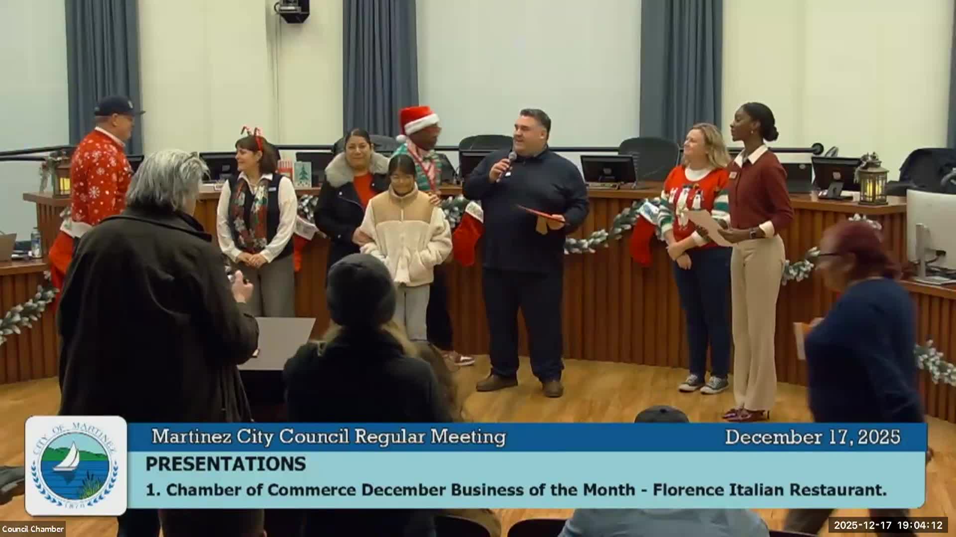 Martinez City Council Meeting Dec 17 2025
