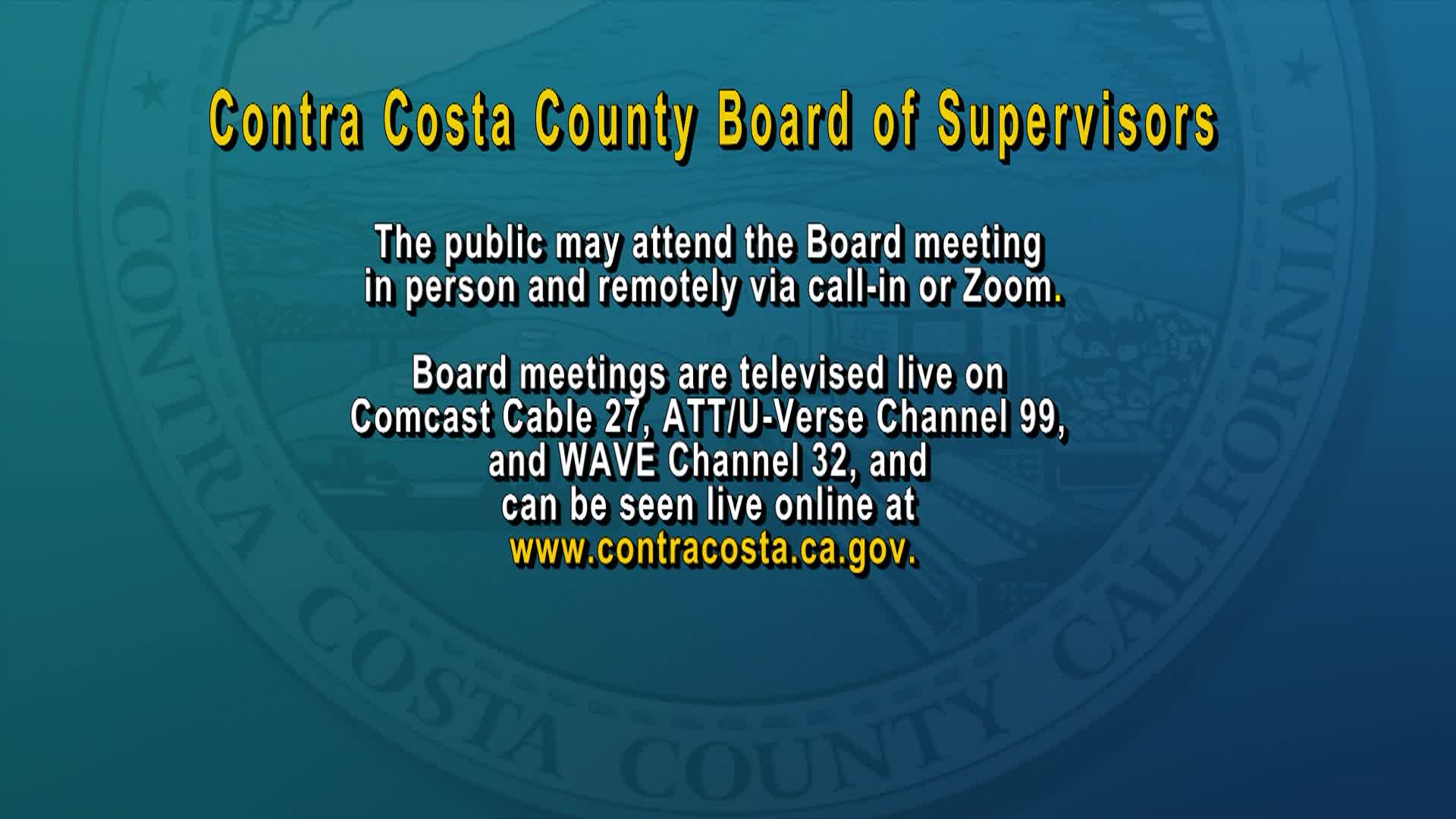 Thumbnail image for Contra Costa County Board of Supervisors Meeting April 14 2026