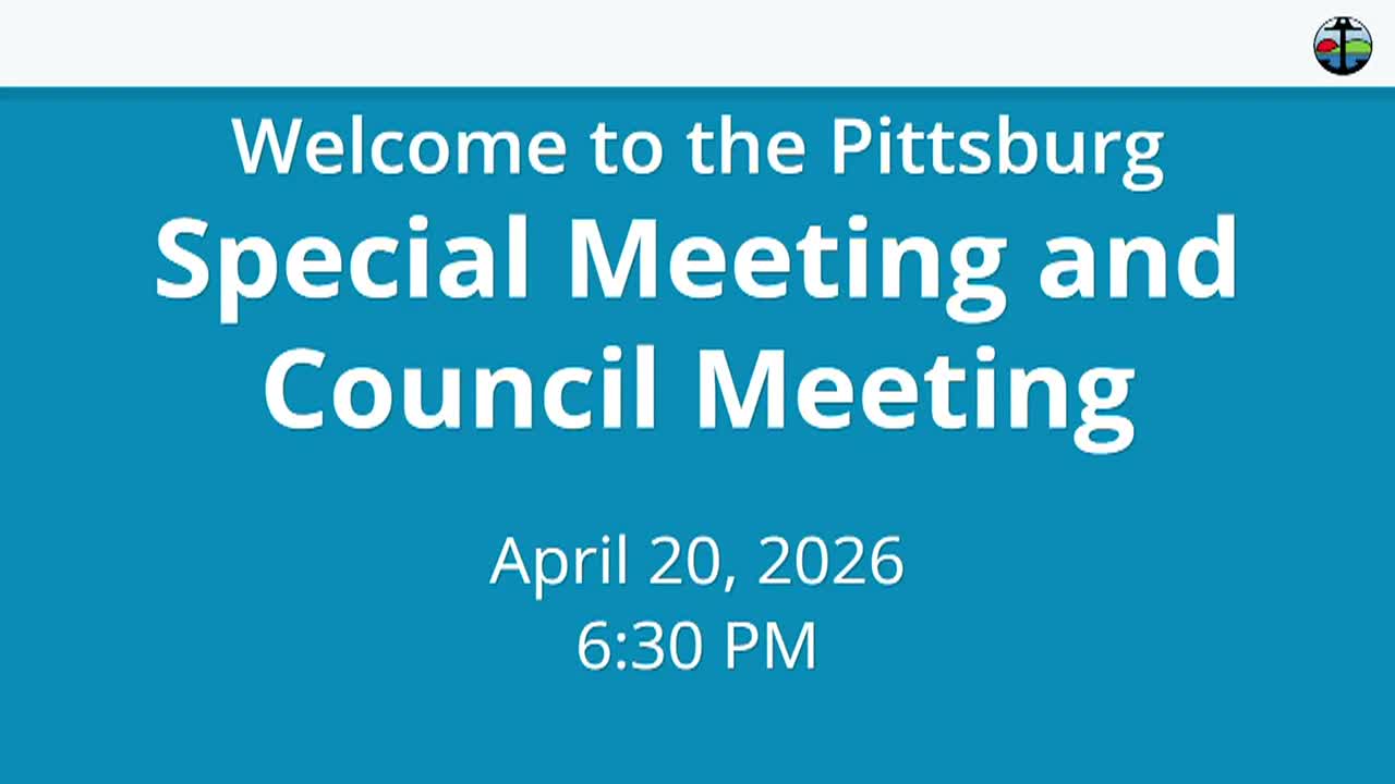 Thumbnail image for Pittsburg City Council Meeting Live