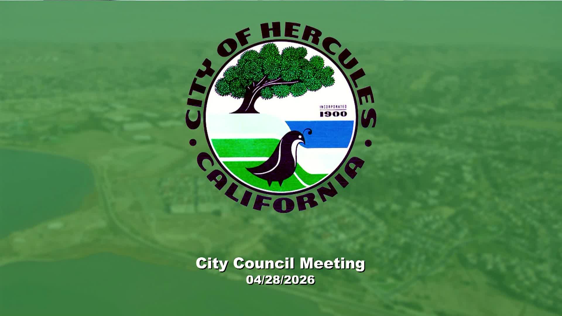 Thumbnail image for Hercules City Council Meeting Apr 28 2026