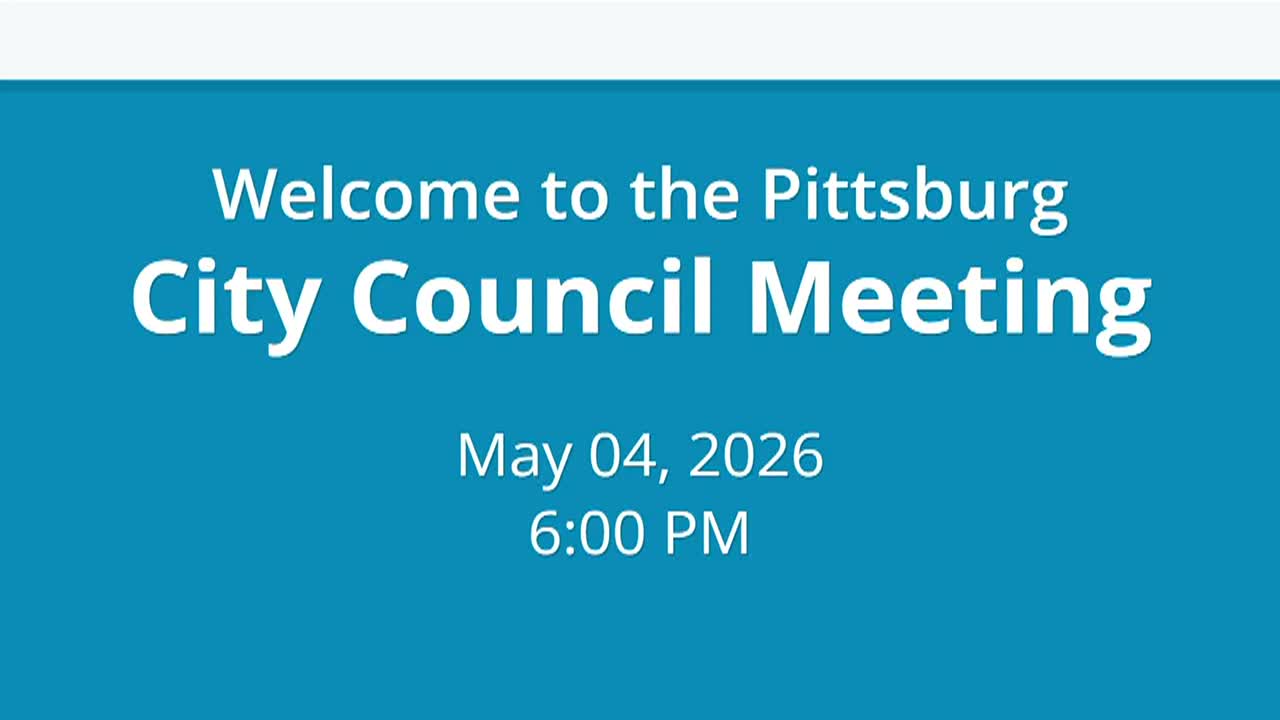 Thumbnail image for Pittsburg City Council Meeting Live