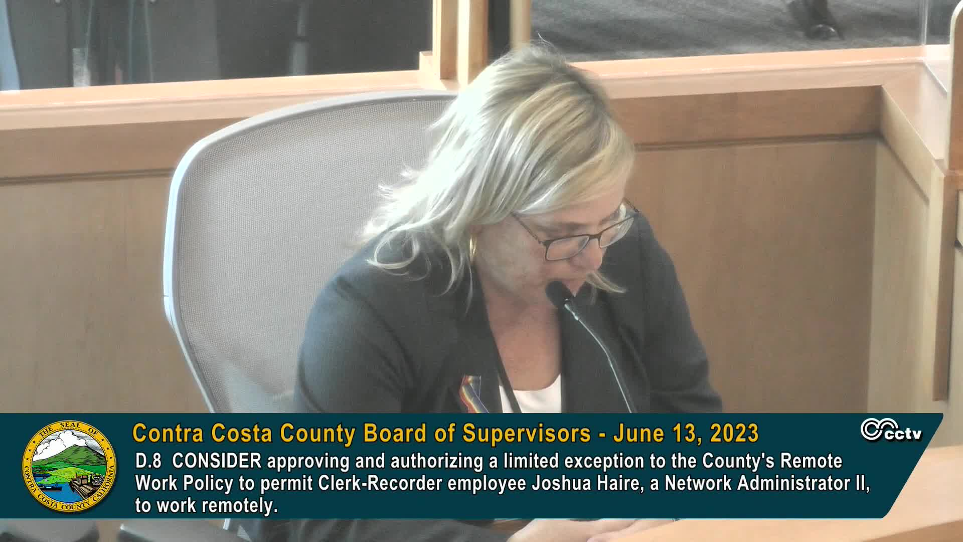 Thumbnail image for Contra Costa County Board of Supervisors Meeting
